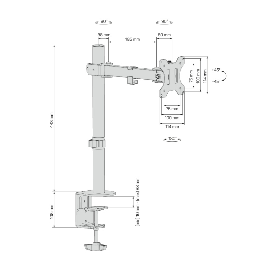 CONNECT IT CMF-3103-BK - Universele monitorhouder 13-32” zwart
