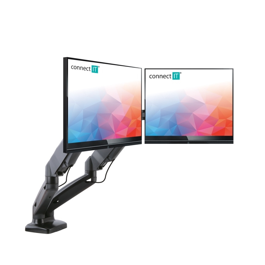 CONNECT IT CMF-3207-BK - Universele houder voor 2 monitoren 13-27” zwart