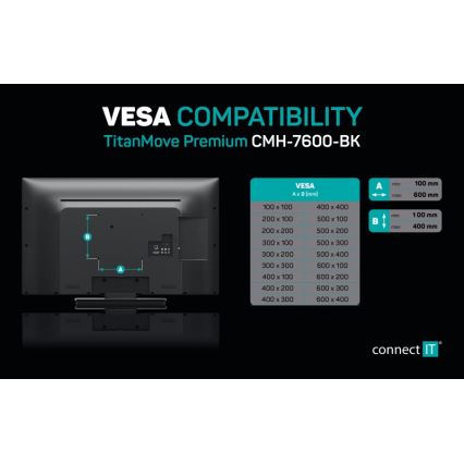 CONNECT IT CMH-7600-BK - Wandhouder voor TV 32-70” zwart