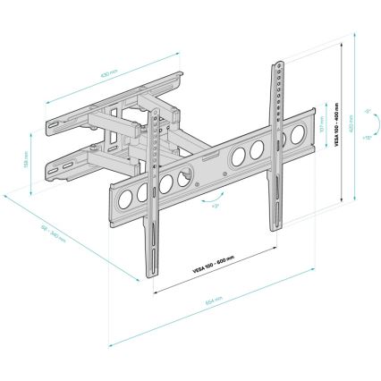 CONNECT IT CMH-7600-BK - Wandhouder voor TV 32-70” zwart