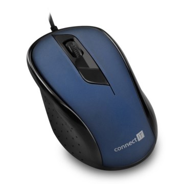 CONNECT IT CMO-1200-BL - Bedrade muis 1000 DPI zwart/blauw