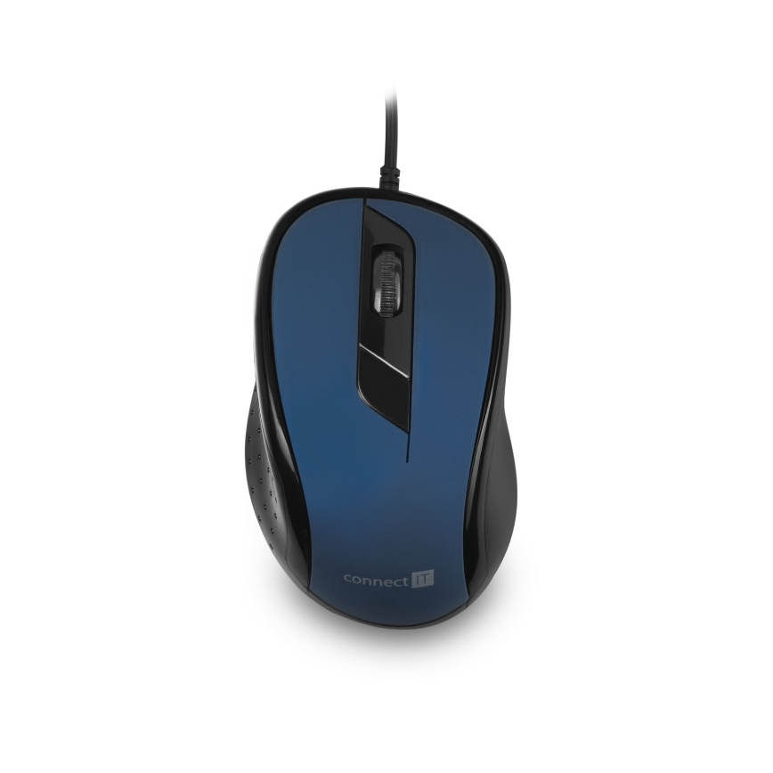 CONNECT IT CMO-1200-BL - Bedrade muis 1000 DPI zwart/blauw