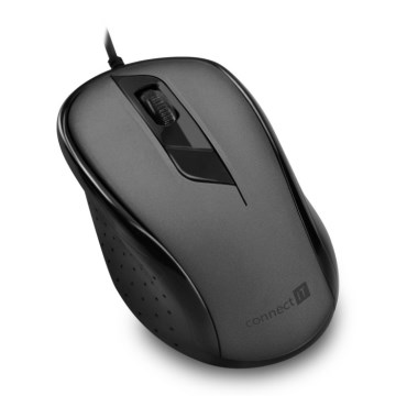 CONNECT IT CMO-1200-GY - Bedrade muis 1000 DPI zwart/grijs