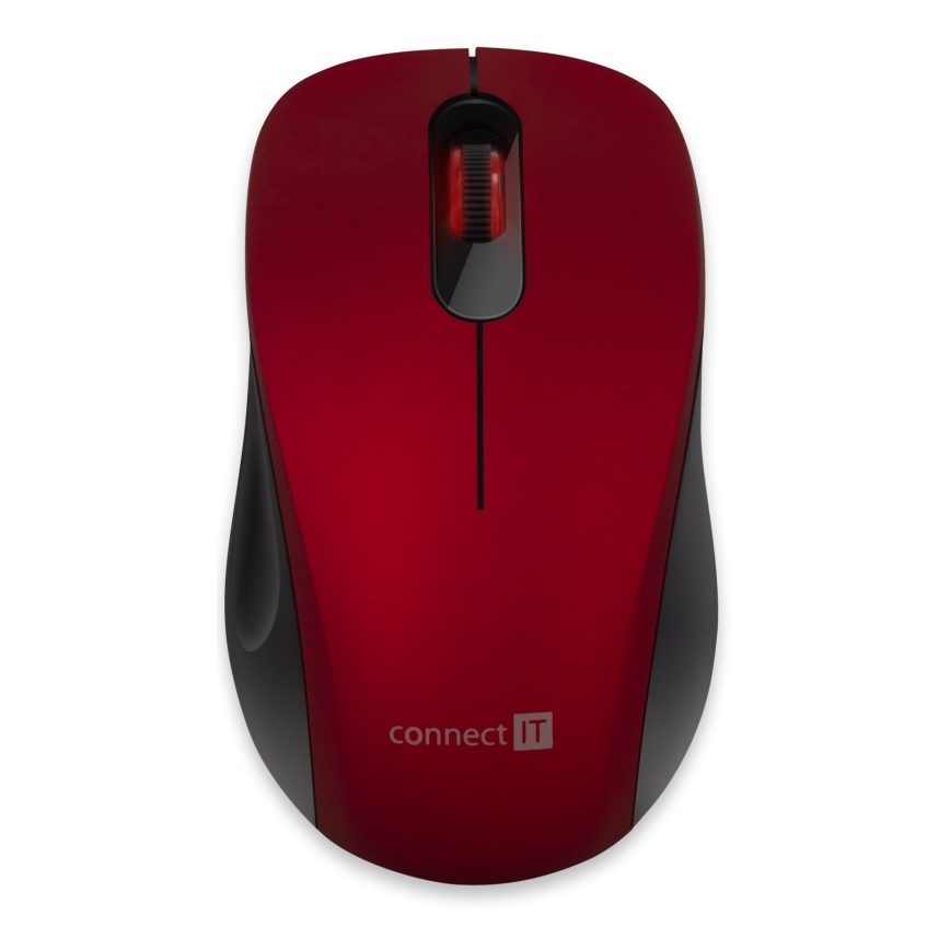 CONNECT IT CMO-2230-RD - Draadloze stille muis MUTE 1200 DPI 1xAA zwart/rood