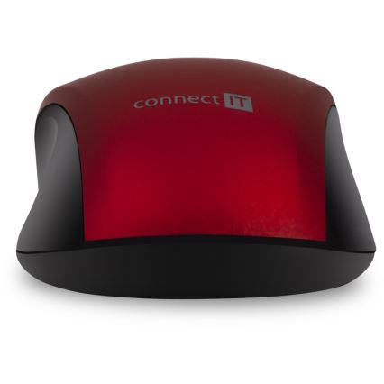 CONNECT IT CMO-2230-RD - Draadloze stille muis MUTE 1200 DPI 1xAA zwart/rood