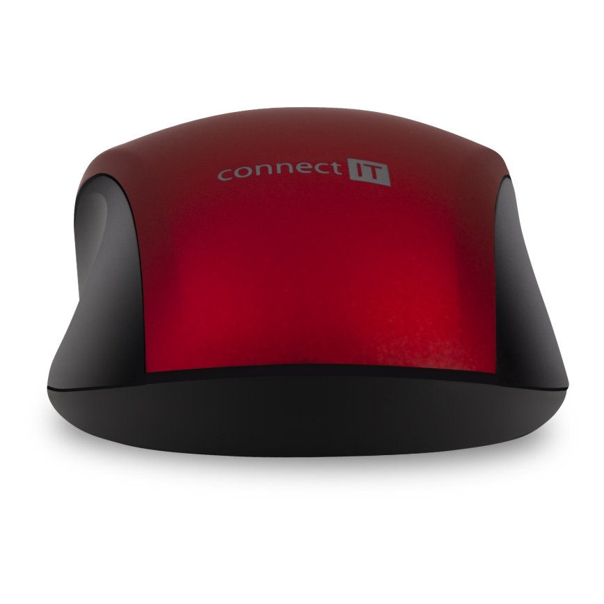 CONNECT IT CMO-2230-RD - Draadloze stille muis MUTE 1200 DPI 1xAA zwart/rood
