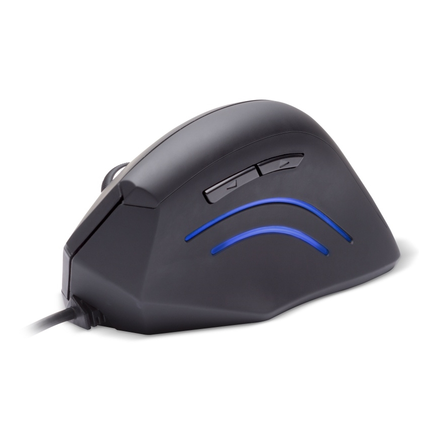 CONNECT IT CMO-2500-BK - Souris filaire ergonomique Verti Wire 1000/1600 DPI noire