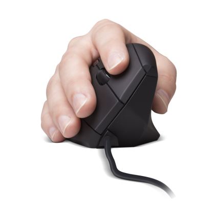 CONNECT IT CMO-2500-BK - Souris filaire ergonomique Verti Wire 1000/1600 DPI noire