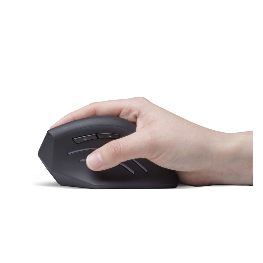 CONNECT IT CMO-2510-BK - Ergonomische draadloze Verti Wireless-muis, 800/1200/1600 DPI, 2xAAA, zwart