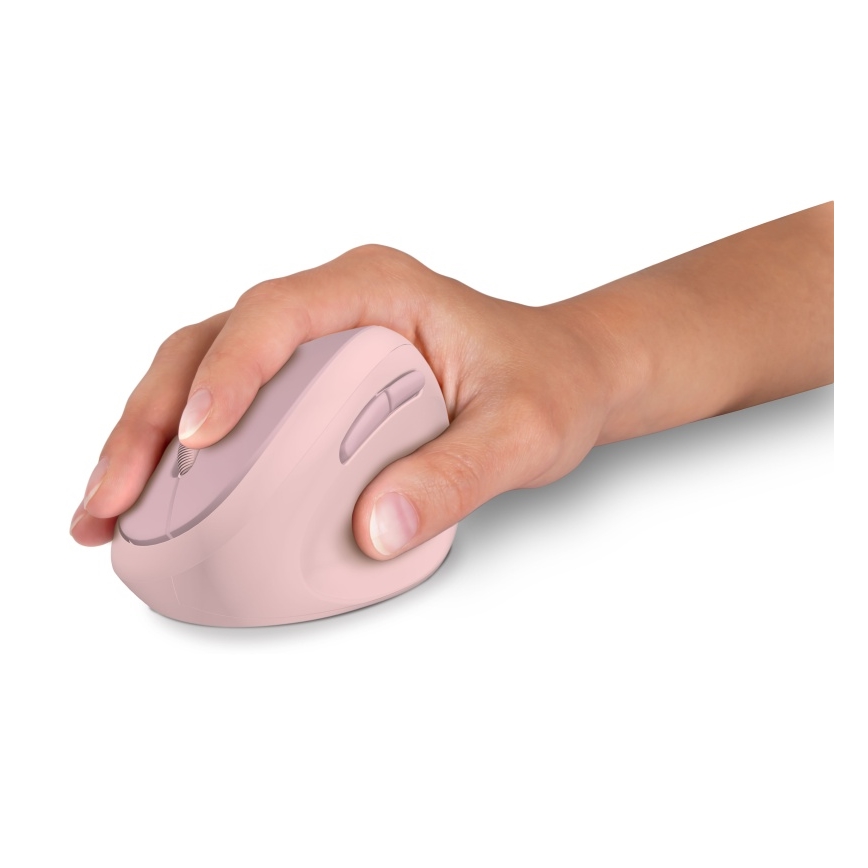 CONNECT IT CMO-2600-PK - Ergonomische draadloze muis 800/1200/1600 DPI 1xAA roze