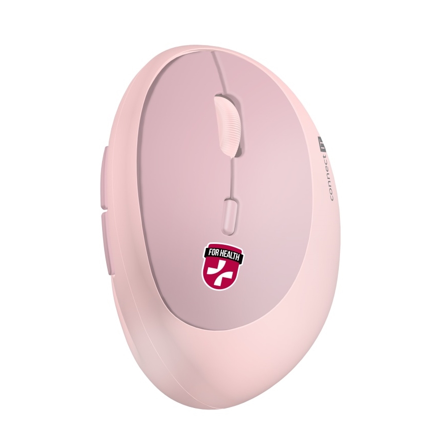 CONNECT IT CMO-2600-PK - Ergonomische draadloze muis 800/1200/1600 DPI 1xAA roze
