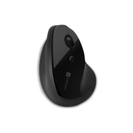 CONNECT IT CMO-2700-BK - Ergonomische draadloze muis 800/1200/1600 DPI 1xAA zwart