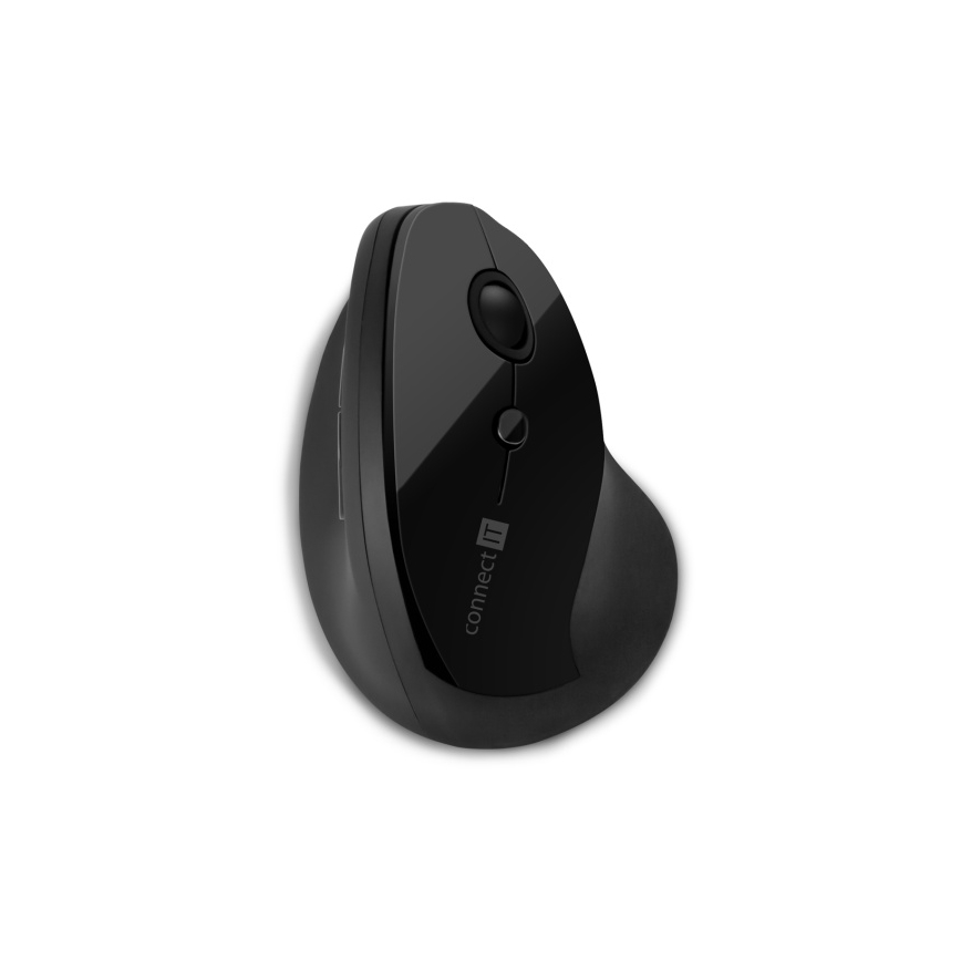 CONNECT IT CMO-2700-BK - Ergonomische draadloze muis 800/1200/1600 DPI 1xAA zwart