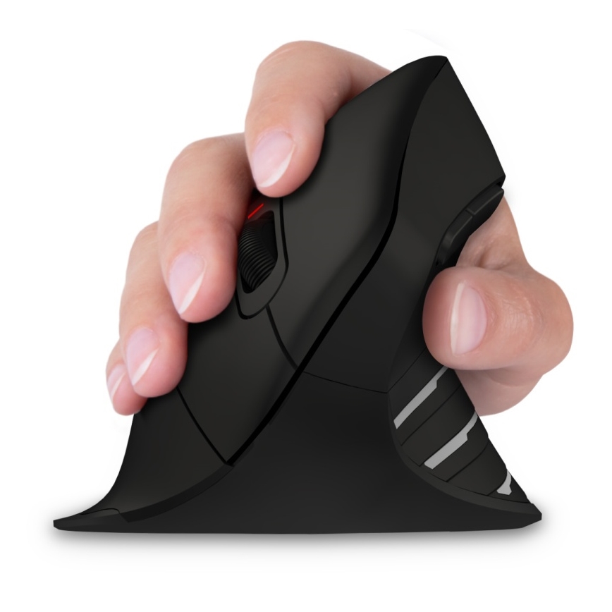 CONNECT IT CMO-2880-BK - Souris sans fil ergonomique Verti TriMode 1000/1600/2400 DPI 2xAAA noire