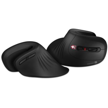 CONNECT IT CMO-2900-BK - Ergonomische draadloze muis 800/1200/1600 DPI 1xAA zwart