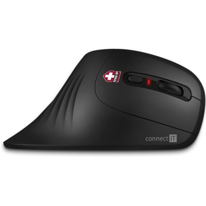 CONNECT IT CMO-2900-BK - Ergonomische draadloze muis 800/1200/1600 DPI 1xAA zwart