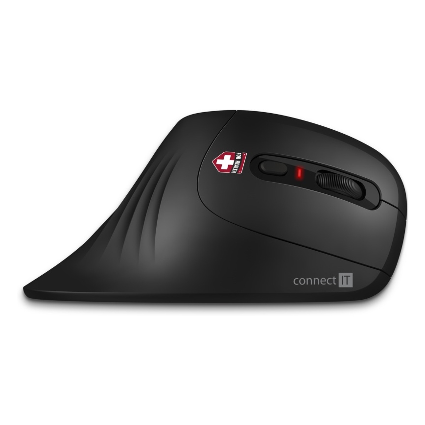 CONNECT IT CMO-2900-BK - Ergonomische draadloze muis 800/1200/1600 DPI 1xAA zwart