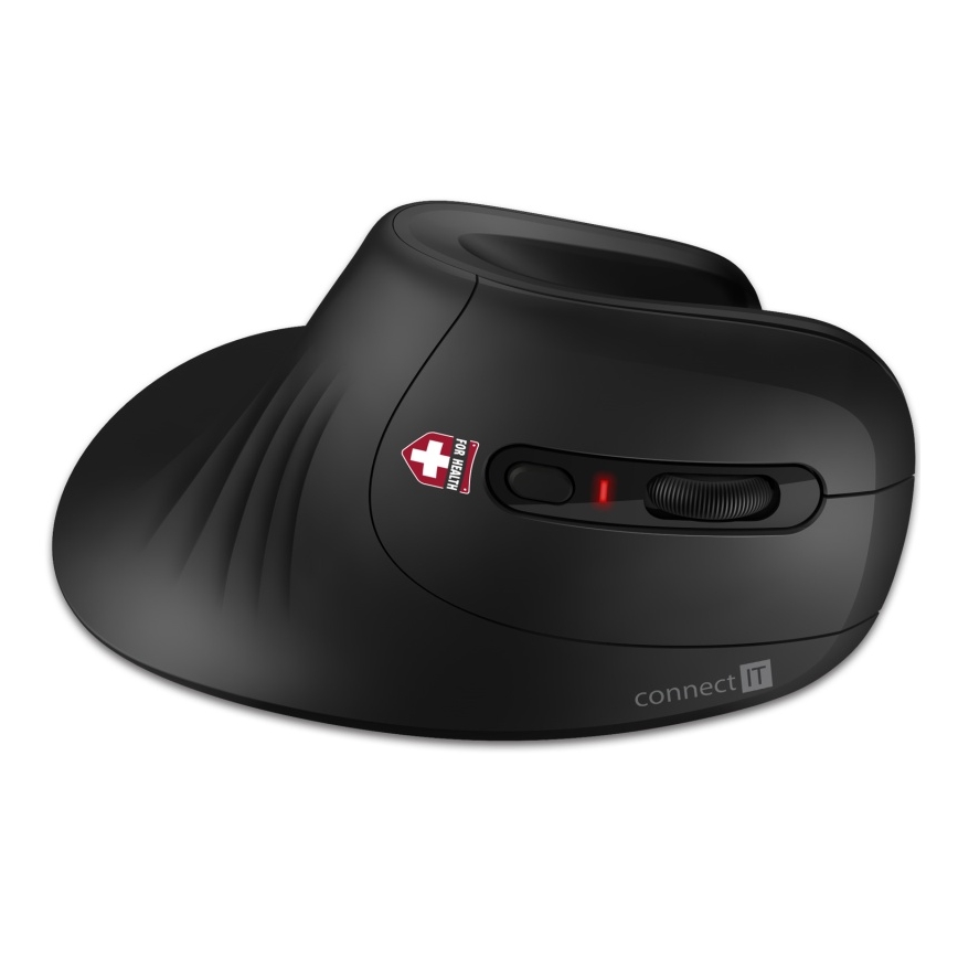 CONNECT IT CMO-2900-BK - Ergonomische draadloze muis 800/1200/1600 DPI 1xAA zwart