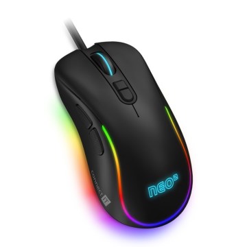 CONNECT IT CMO-3589-BK - LED RGB Bedrade gaming muis 200-7200 DPI zwart
