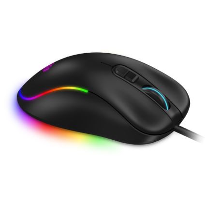 CONNECT IT CMO-3589-BK - LED RGB Bedrade gaming muis 200-7200 DPI zwart