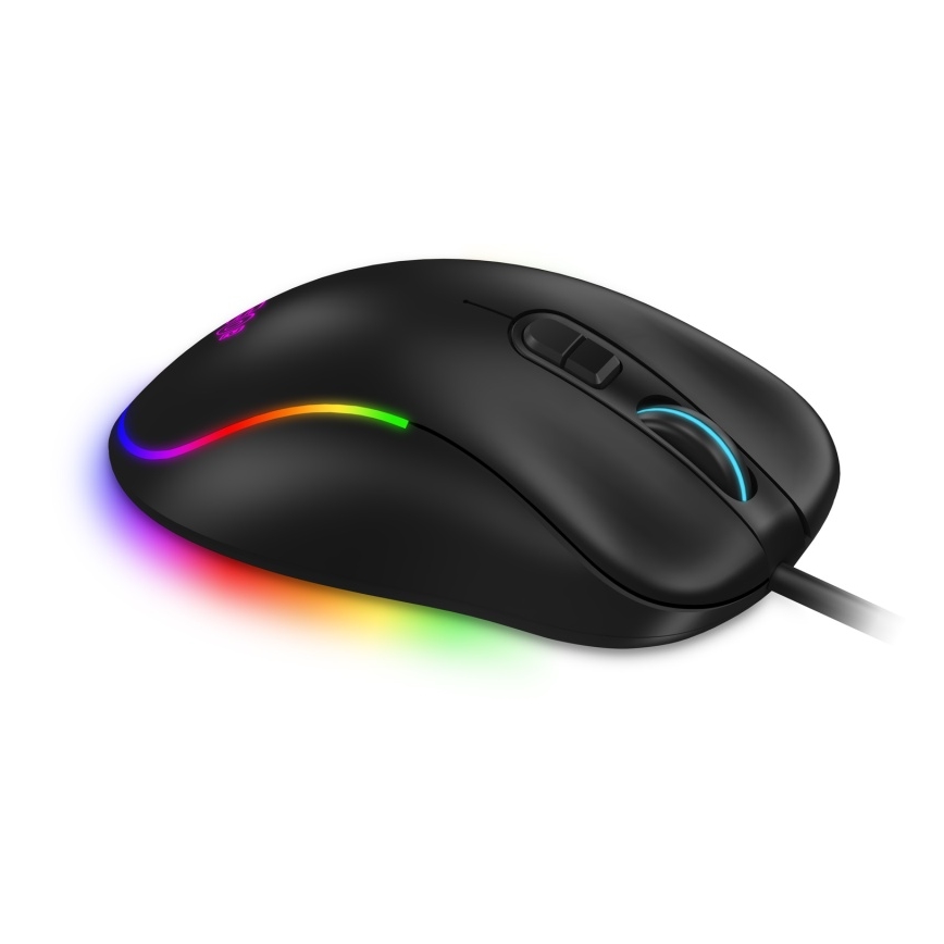 CONNECT IT CMO-3589-BK - LED RGB Bedrade gaming muis 200-7200 DPI zwart