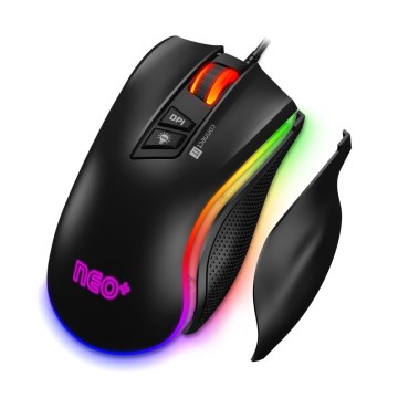 CONNECT IT CMO-3591-BK - LED RGB Bedrade gamingmuis 500-7200 DPI zwart