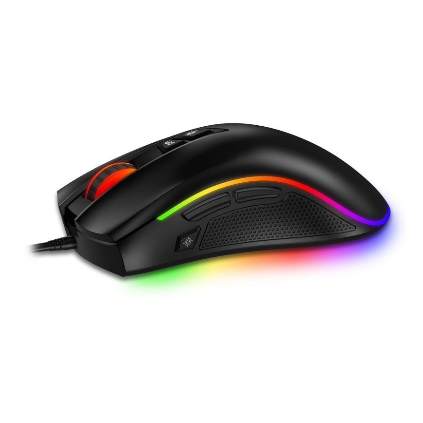 CONNECT IT CMO-3591-BK - LED RGB Bedrade gamingmuis 500-7200 DPI zwart