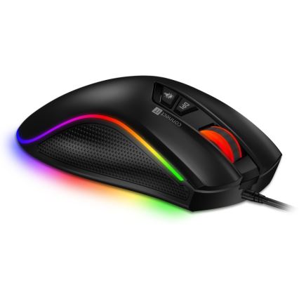 CONNECT IT CMO-3591-BK - LED RGB Bedrade gamingmuis 500-7200 DPI zwart