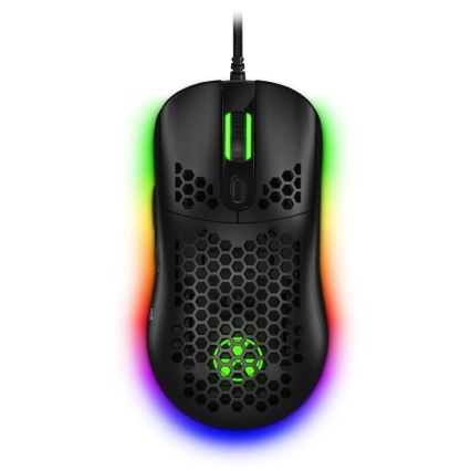 CONNECT IT CMO-5511-BK - LED RGB Bedrade gamingmuis 200-12800 DPI zwart