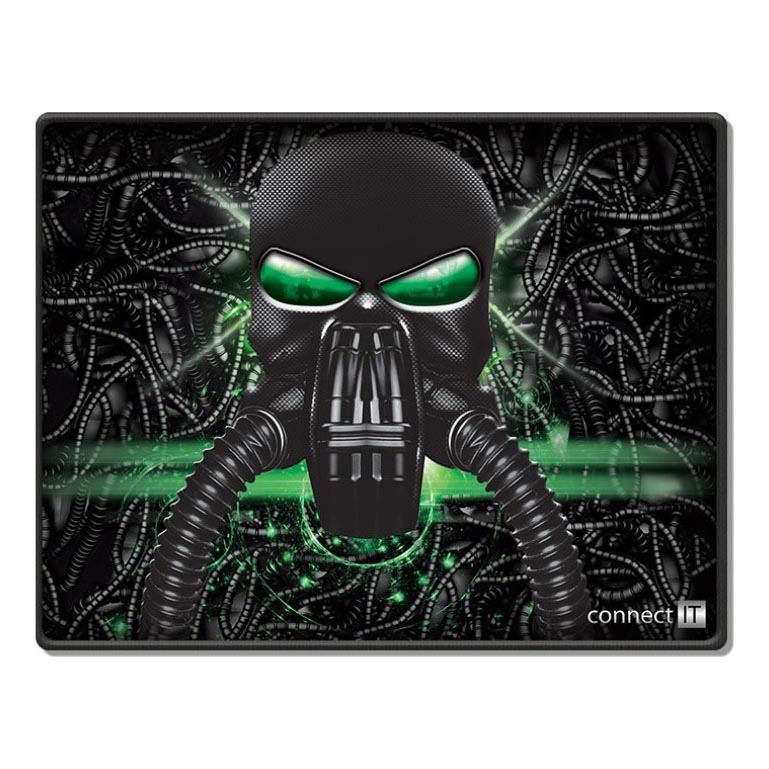 CONNECT IT CMP-1100-SM - Muismat 32x24,5 cm zwart/groen