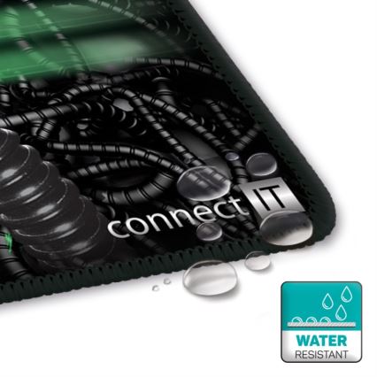 CONNECT IT CMP-1100-SM - Muismat 32x24,5 cm zwart/groen