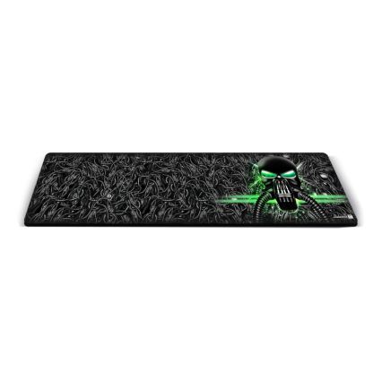 CONNECT IT CMP-1110-LG - Mat voor toetsenbord en muis 88,6x24,5 cm zwart/groen