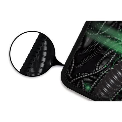 CONNECT IT CMP-1110-LG - Muismat en toetsenbordmat 88,6x24,5 cm zwart/groen