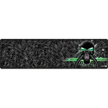 CONNECT IT CMP-1110-LG - Tapis de clavier et souris 88,6x24,5 cm noir/vert