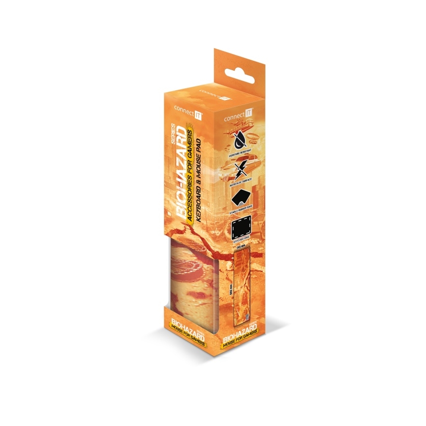 CONNECT IT CMP-1140-LG - Mat voor toetsenbord en muis 88,6x24,5 cm oranje