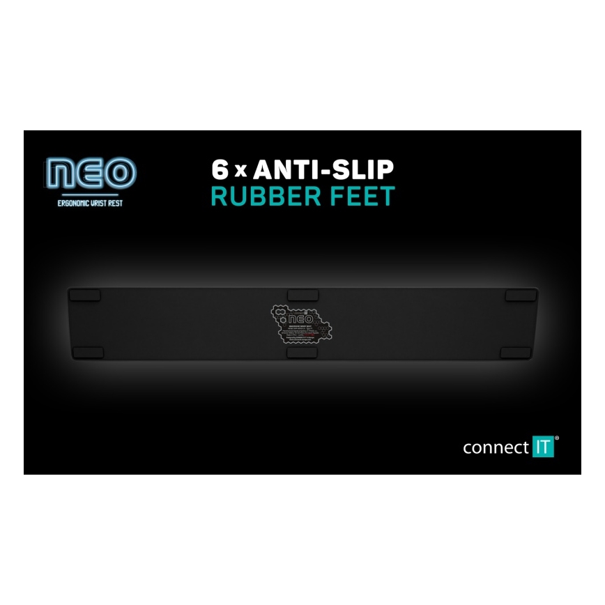 CONNECT IT CMP-3590-LG - Ergonomische toetsenbordmat zwart