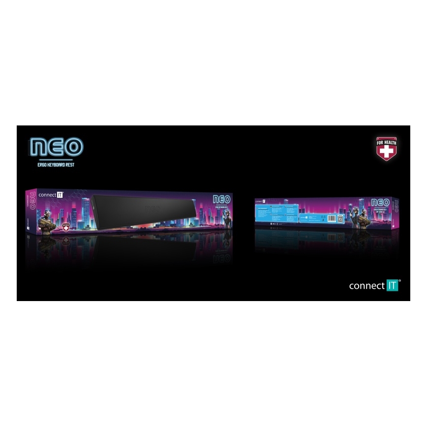CONNECT IT CMP-3590-LG - Ergonomische toetsenbordmat zwart