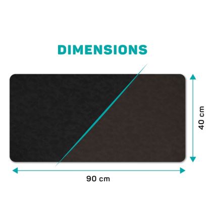 CONNECT IT CMP-4030-LG - Dubbelzijdige muis- en toetsenbordmat 90x40 cm zwart/bruin