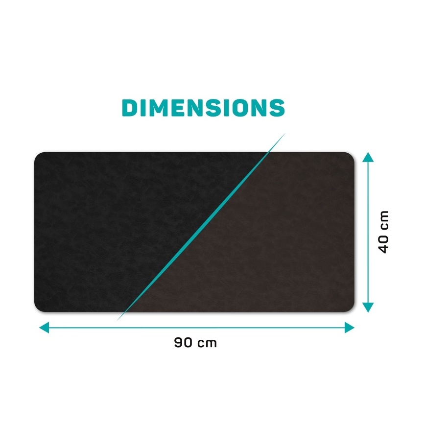 CONNECT IT CMP-4030-LG - Tapis réversible pour clavier et souris 90x40 cm noir/marron