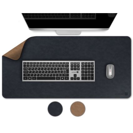 CONNECT IT CMP-4040-LG - Dubbelzijdige bureaumat voor toetsenbord en muis 90 x 40 cm, blauw/bruin