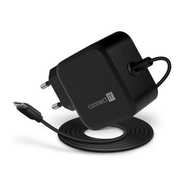 CONNECT IT CNP-1660-BK - Universele voedingsadapter voor laptops USB-C 67W