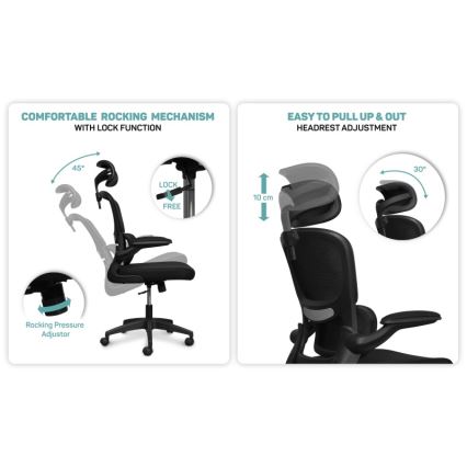 CONNECT IT COC-2500-BK - Chaise de bureau ForHealth DeltaPro noire