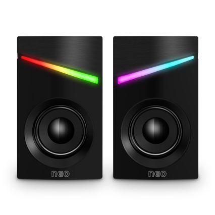 CONNECT IT CSP-1100-BK - SET 2x LED RGB Gamen speaker 6W/5V zwart