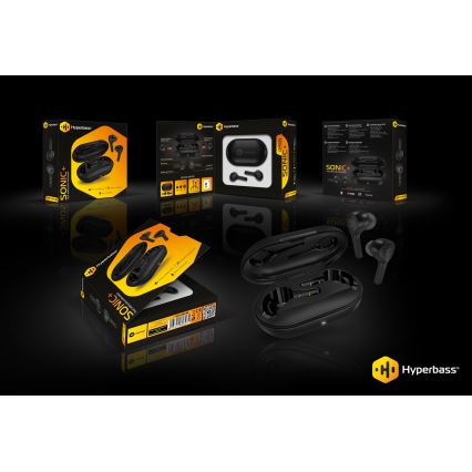 CONNECT IT HEP-5300-BK - Ecouteurs sans fil avec un micro 300 mAh + 2x 35 mAh noir