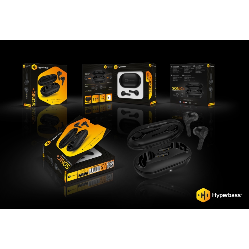 CONNECT IT HEP-5300-BK - Ecouteurs sans fil avec un micro 300 mAh + 2x 35 mAh noir