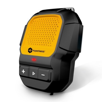 CONNECT IT HSP-1010-BK - Draadloze luidspreker met microfoon ClipBEAT 2W/5V 560 mAh IPX7 zwart/geel