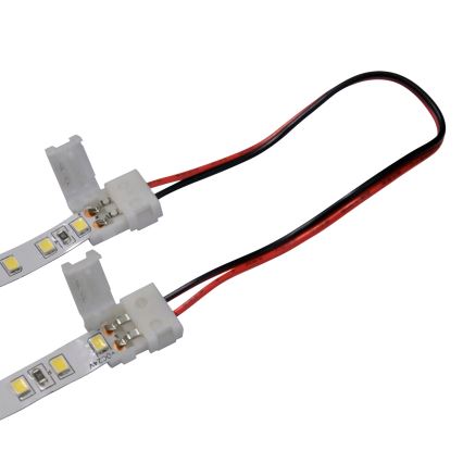 Connecteur angulaire biface flexible pour rubans LED à 2 broches 8 mm