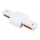 Connecteur droit monophasé blanc pour luminaires sur rail