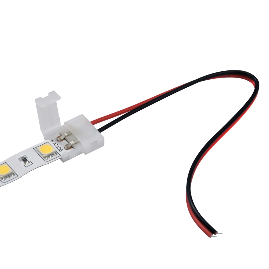 Connecteur flexible unilatéral pour rubans LED à 2 broches 10 mm
