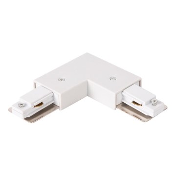 Connecteur pour luminaires dans le système de rail monophase type L + alimentation électrique blanc